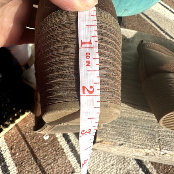 Rock & Candy LIPTON by ZiGi Ankle Boots SZ 8.5 Brown Bootie Chic Career Neutral - Picture 6 of 8